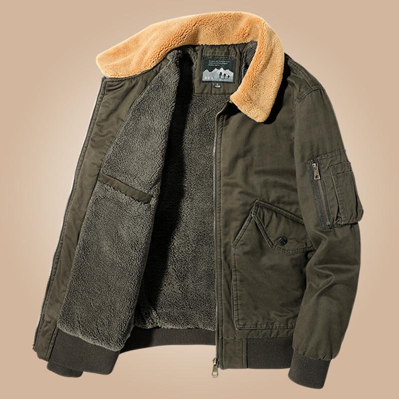 Осенняя и зимняя одежда из хлопка Мужская стираная куртка с ватой Одежда с хлопковой подкладкой Мужская куртка из овечьей шерсти