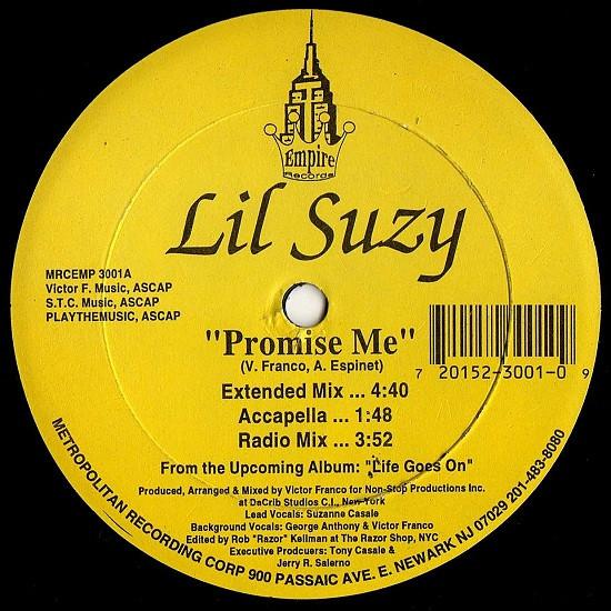 12-дюймовая пластинка LIL SUZY Promise Me MRCEMP3001 Empire Records 1995 США Танцевальная Электроника Б/у