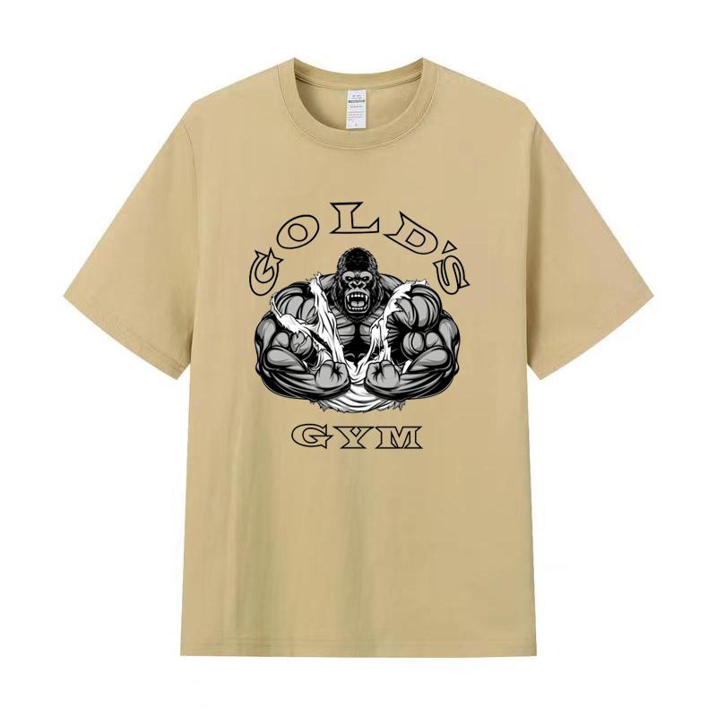 Летняя мужская футболка высокого качества из хлопка с короткими рукавами и принтом, женская футболка, модная спортивная рубашка, повседневный топ для бега