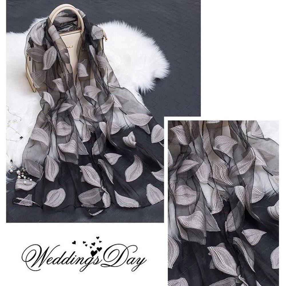 Мягкие шали из органзы, прозрачная накидка из марли, летний шелковый шарф для женщин