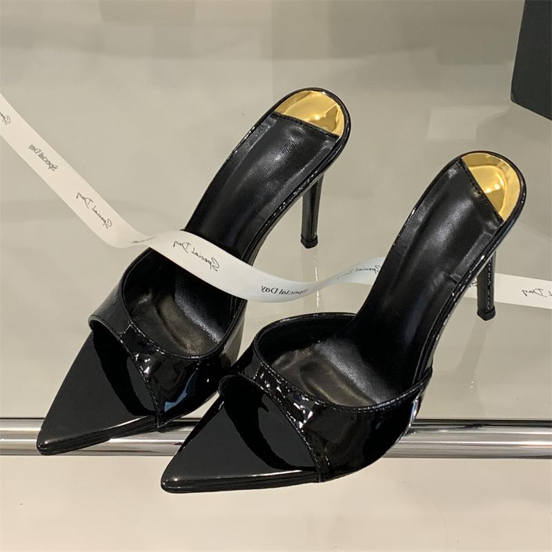 Eilyken Уличный Стиль Тонкие Высокие Каблуки Женские Шлепанцы Сексуальные Летние Острый Носок Стриптизер Банкет Свадьба Слайды Женская Обувь