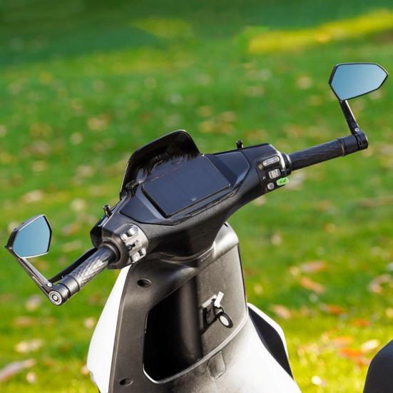 1 пара мотоциклетных зеркал заднего вида Прочная конструкция Регулируемый дизайн Универсальная посадка Простая установка Зеркала бокового вида на руле