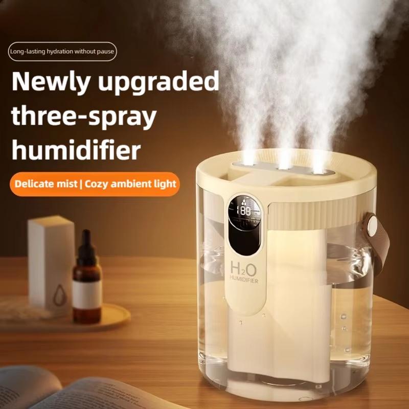 USB Small Humidifier With Three Sprays And Large Amount Of Mist/Mini Humidifier With Night Light For Bedroom Desktop Large Mist