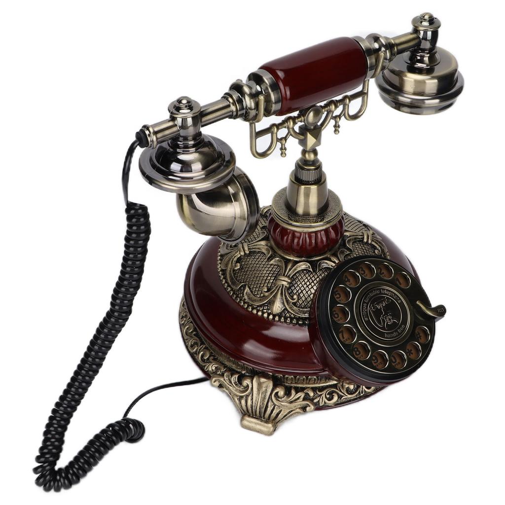 Королевский старинный телефон антикварный настольный дисковый телефон с проводным телефоном для домашнего офиса кафе бара