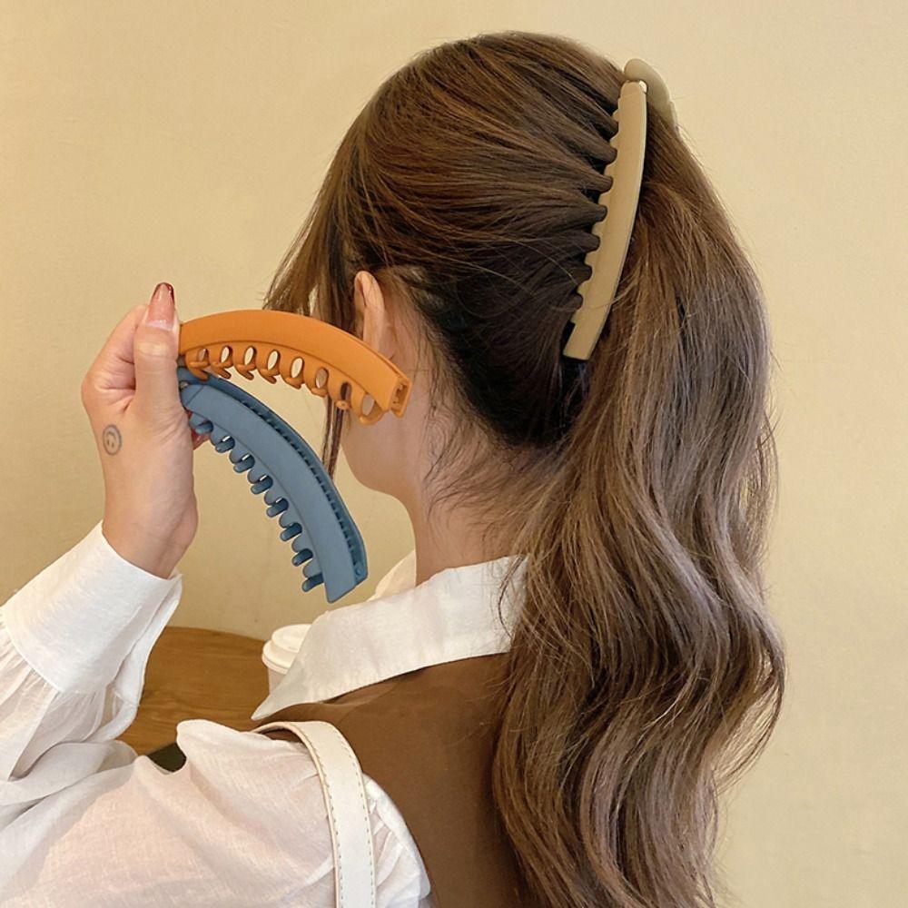 Matte Hair Clips Solid Color Claw Clip New Barrettes  Women