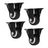4pcs Heavy Duty Caster Wheel 40mm Diameter Caster Accessory for Carts Case Toolbox Black