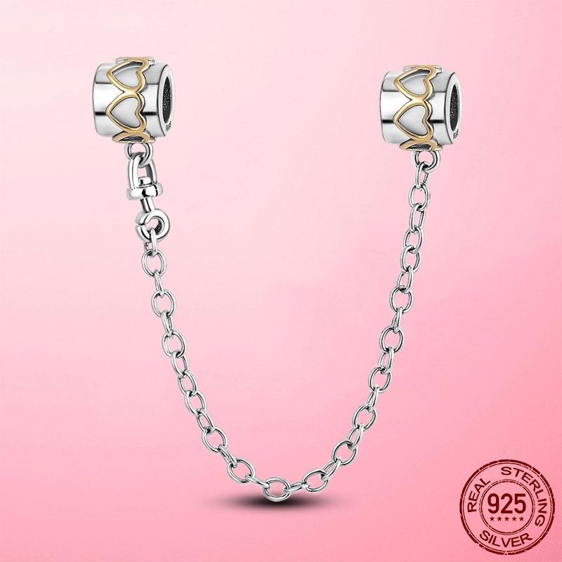 Застежка-зажим, цепочка-зажим из серебра 925 пробы, подвески-звездочки, бусины-стопоры, оригинальный браслет dora, оригинальные украшения своими руками