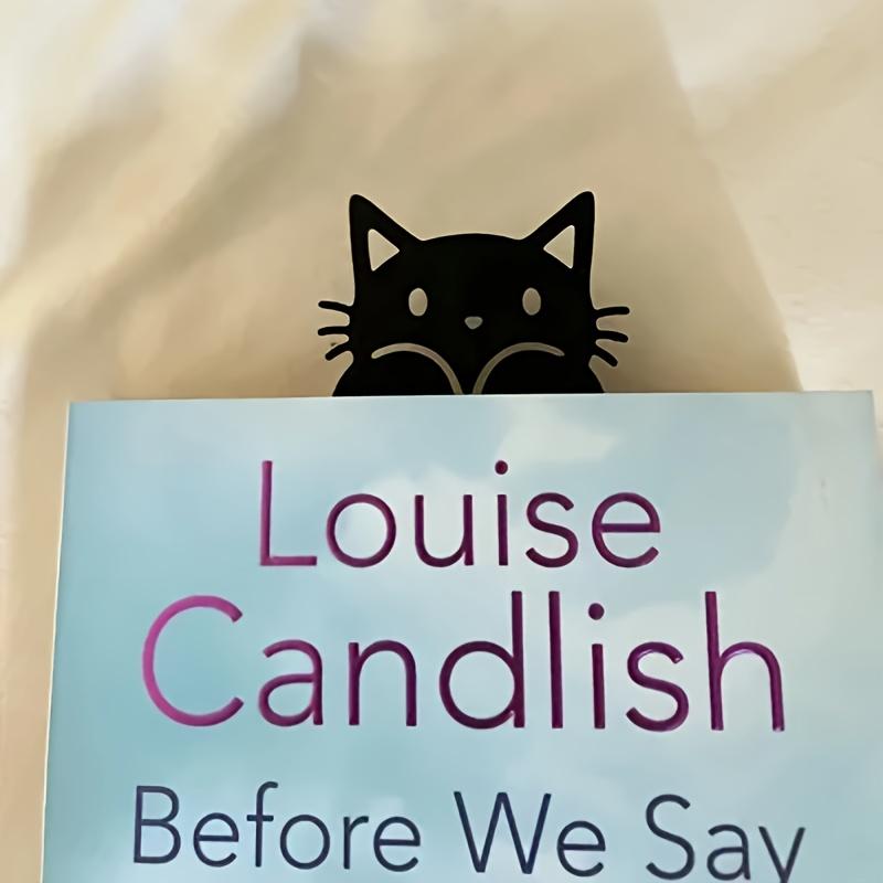 2 шт. Очаровательная закладка «Черный кот» - Милый маркер для страниц в виде животного для журналов, блокнотов и романов, Идеальный подарок для студентов и любителей кошек