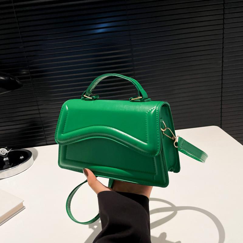 Trendy Minimalist Korean Style Shoulder Crossbody Small Square Bag In Black