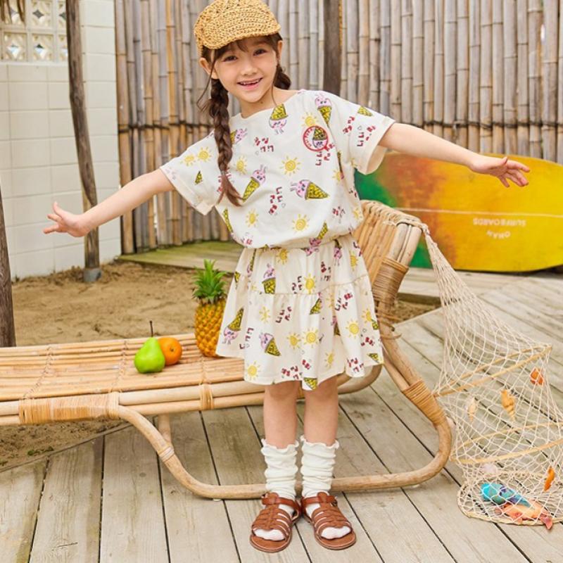 [lilipuri] Sun   Ice Cream Top And Bottom Pack  Cream 