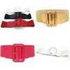 Stylish Red Elastic Waist Belt For Puffer Jackets And Coats With Chic Wide Design