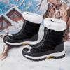 Ботильоны, женская зимняя обувь, сохраняющие тепло, нескользящие черные зимние ботинки, женские белые ботинки на шнуровке, большие размеры 42
