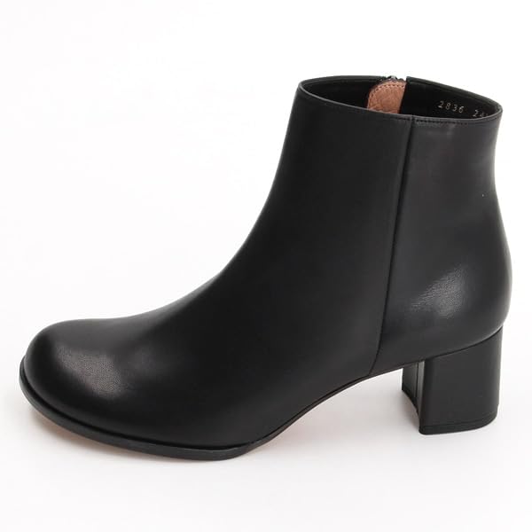 Ru Модные ботинки Косой носок Простые короткие сапоги 2836 Черный [Lanvin Bleu]