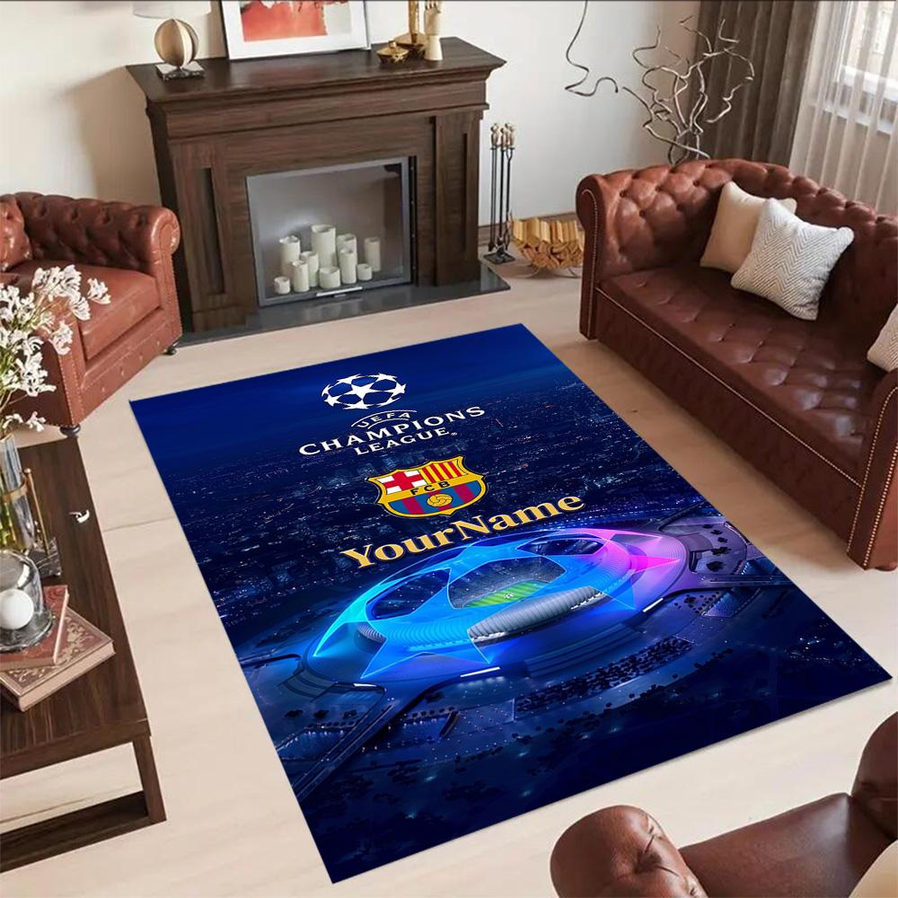 Fc Barcelona Personalized Name Area Rug Perfect for Outdoor Dining Room Entryway Hallway Anti-slip Rug Decorate Offices Wedding Party Gift
