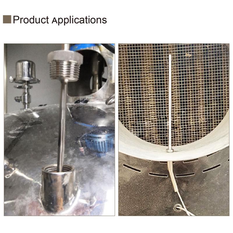 Stainless Steel Threaded Pt100 Temperature Sensor Probe Waterproof High‑Temp RTD (-50°C- 420°C) Industrial Armor Cable 3‑Wire