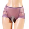 Большой размер Sissy Pouch Трусы Мужские Вышивка Кружево Прозрачные Стринги Кроссдресс Разделитель Пули Нижнее белье Гей Клуб Нижнее белье