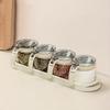 Kitchen Spice Pot Set with Seasoning Containers, MSG Pot, Salt & Pepper Jar, Tray - Creative Seasoning & Decoration. Oil Bottle