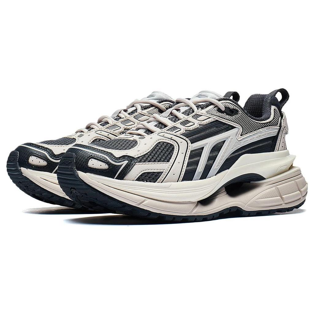 Li Ning Yixing 5 Ткань Синтетическая кожа Нескользящие Износостойкие Низкие Спортивные Повседневные Туфли Женские Кроссовки Черный Серый AGLT026-2