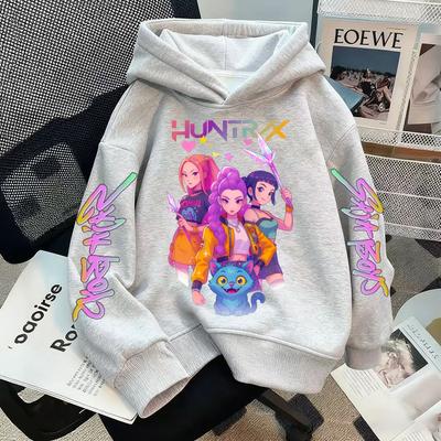 Аниме K-Pop Девушки Охотница на ведьм Худи Харадзюку Хип-хоп Пуловер Толстовка Унисекс Детская Надпись Спортивная одежда Мода