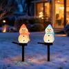 Снеговик со светом для цветочных горшков Солнечные садовые светильники Уличный водонепроницаемый колышек со светодиодом Праздничный светильник для двора Декоративный садовый светильник Газон
