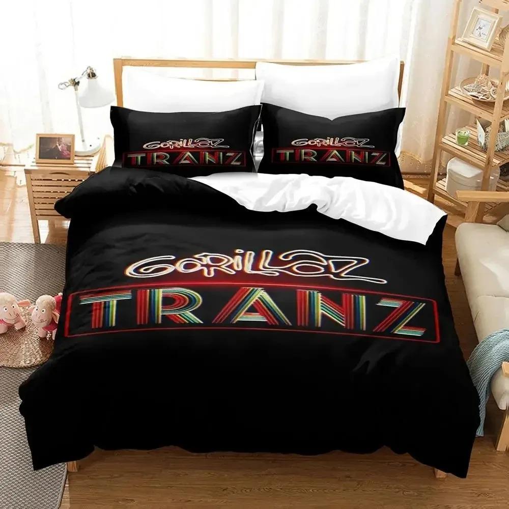 3D Print Music Gorillaz Bedding Collection Duvet Cover Bed Collection Quilt Cover Pillowcase Comforter King Queen Size Boys Adult Bedding Collection