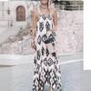 Women's Summer Printed Halter Casual Loose Long Dresses