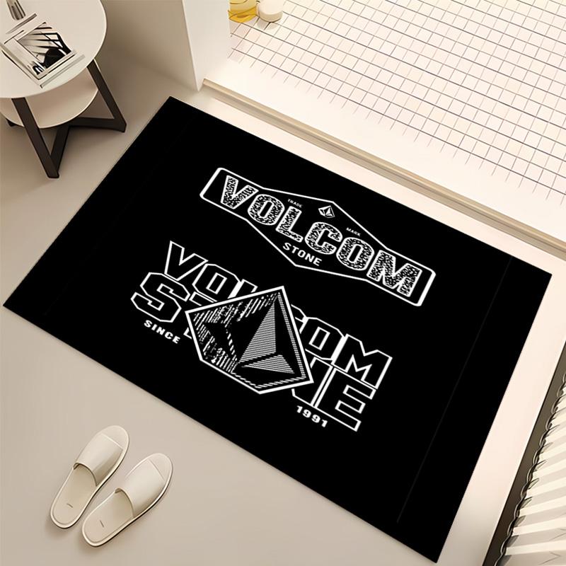 1pc V-VOLCOM LOGO3 Print Area Rug - Soft, Washable Non-Slip Indoor Mat, Living Room, Home Office Decorative Rug,Office Decorative