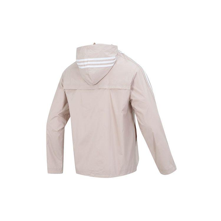 Adidas Однотонная куртка с тремя полосками и логотипом на молнии с капюшоном, мужские куртки цвета хаки IB0383