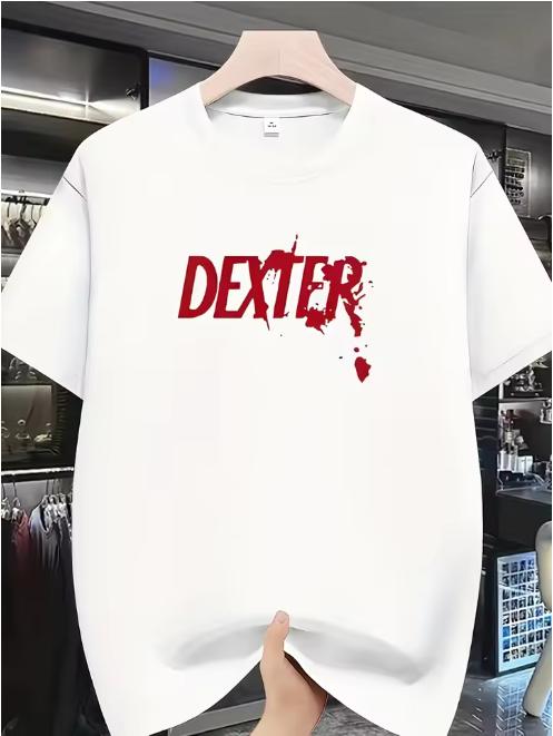 Novelty Dexter Horror Movie Style Graphic T Shirt Unisex Unisex Cotton Tee Summer Spring Oversized Tops Streetwear Harajuku Oneck
