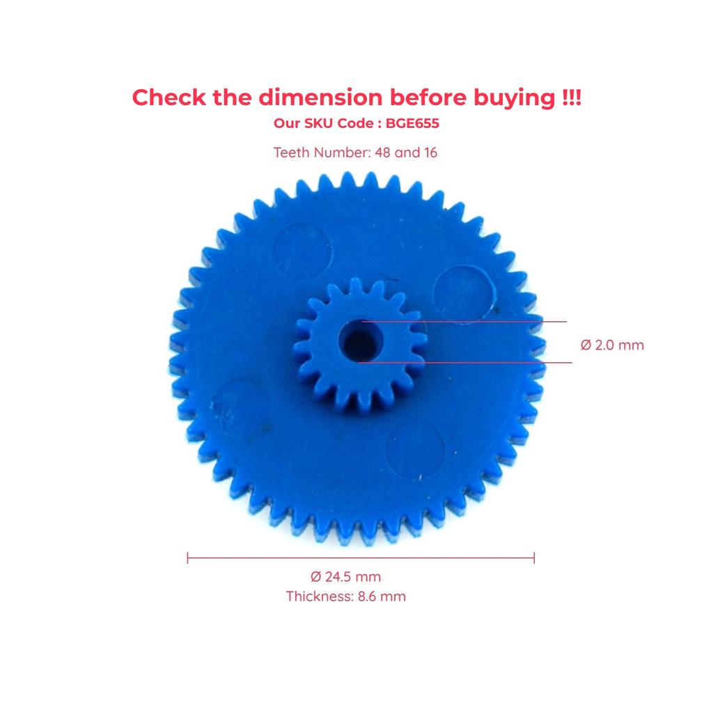 48x16 Teeth BGE655 VDO Speedometer Odometer Kilometer Cluster Repair Gear Cog Fits: Many Cars Including Mercedes, BMW Models