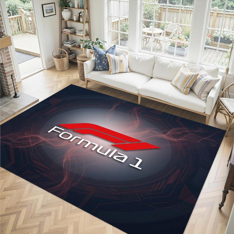 F1 Design Crystal Velvet Carpet Cozy Non?Slip Printed Rug For Bedroom Living Room Entrance