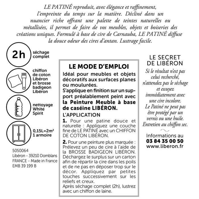 Effet décoratif ciré - LIBÉRON - Le Patiné - Gris cendré - 0,150 L - Intérieur