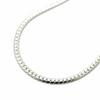 Silver One Silver 925 Swedge Curb Chain Necklace [Silver Pressed, 3mm Wide, 55cm Long] Men's Fine Curb Chain