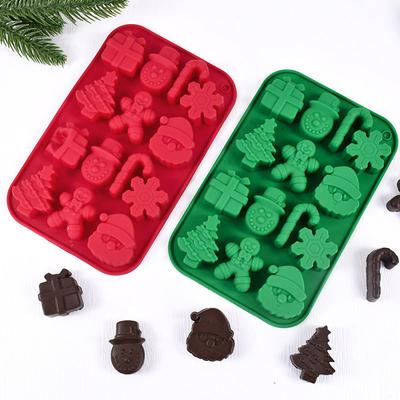 Рождественские силиконовые формы для шоколада, пряничный человечек, снежинка, рождественская елка, конфеты, печенье, инструменты для выпечки, новогодний декор для торта