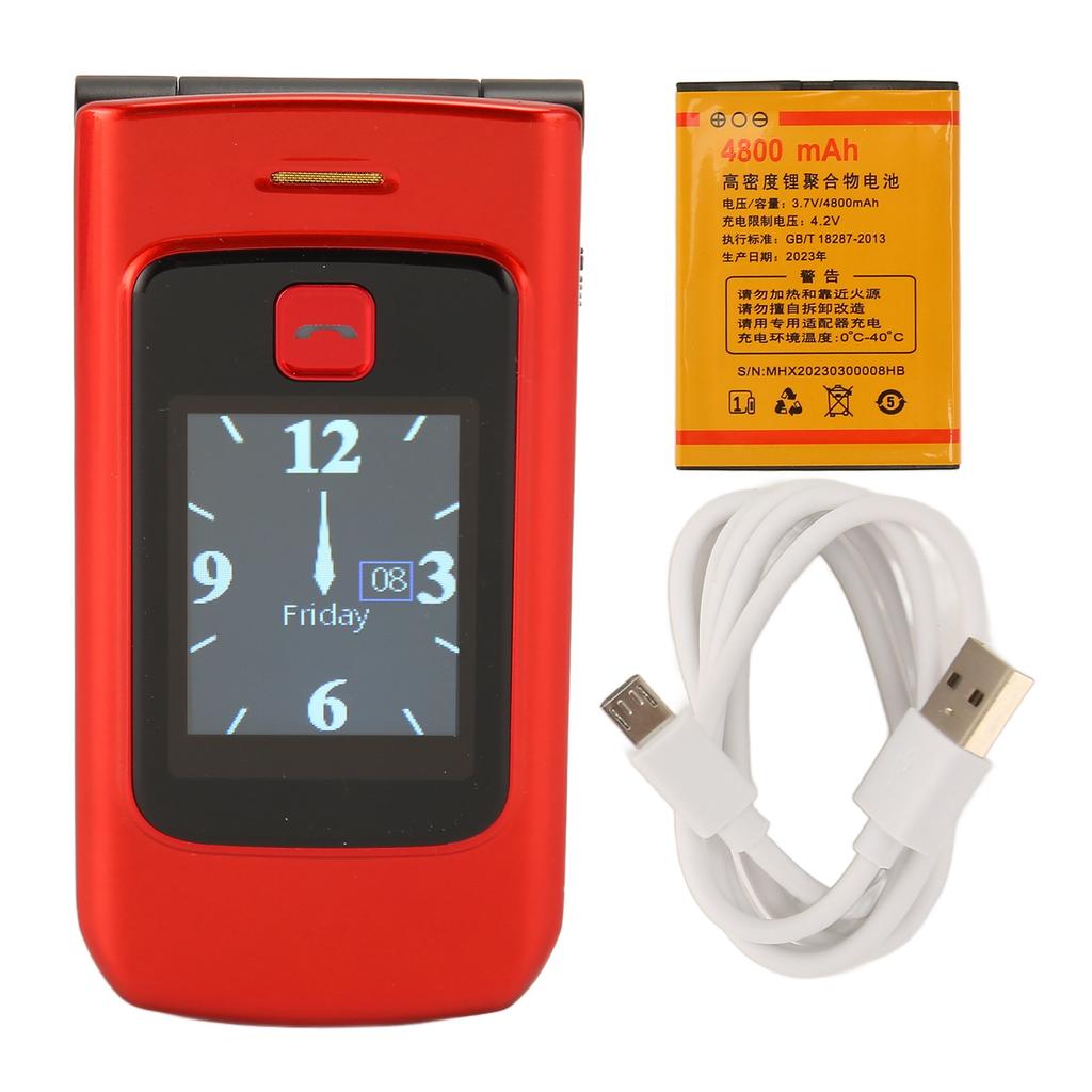 YEEMI K21+ 4G раскладной сотовый телефон с большой кнопкой 2,6 дюйма 1,77 дюйма двойной экран громкий звук 4800 мАч скорость аккумулятора