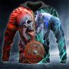 Hoodie Men Punk Skull 3D Print Fashion Skeletor Y2k Graphic Casual Goth Streetwear Long Sleeve Pullover Spring  Autumn Oversized Top