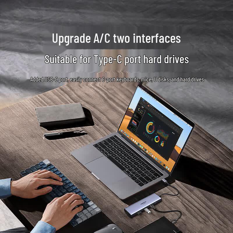 UGREEN 9-in-1 Type-C Hub with 4K60Hz HDMI & Gigabit Ethernet