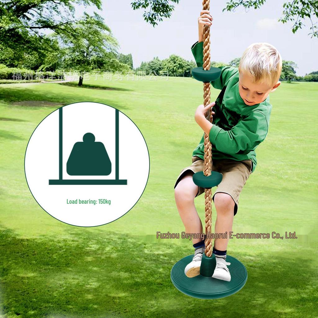 Большие детские качели-диск с веревкой для лазания - Сенсорная игровая площадка для детских садов