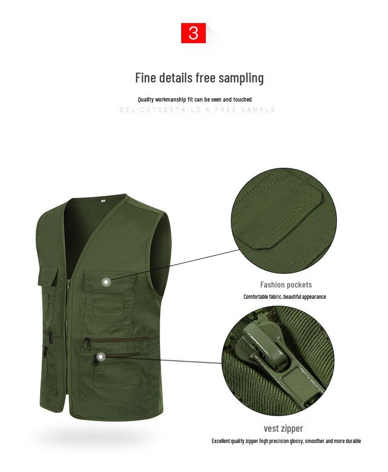 Жилет волонтера с несколькими карманами и логотипом на заказ для съемочной группы.