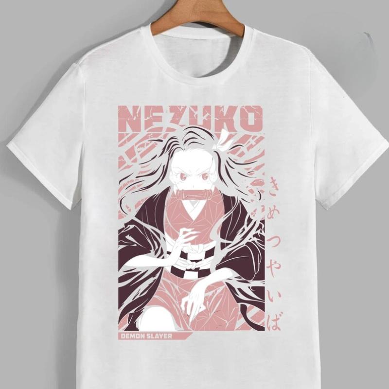 Demon Slayer Print Unisexs and Womens cotton Tshirts 2026 summer Cartoon pattern Loose casual shortsleeved top