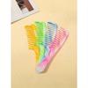 1/4 Pieces Pink Hair Comb Set - Multifunctional Hair Comb, Wide Tooth Comb, Fine Tooth Comb, Mouse Tail Comb And Double Headed Comb