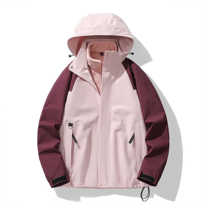 Зимняя качественная куртка для пары Shake Color Matching 3-в-1, спортивная куртка для активного отдыха