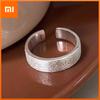 Xiaomi 925 Sterling Silver Rings for Women Men Couple Minimalist Handmade Simple Narrow Ring Party Jewelry Gift Prevent Allergy