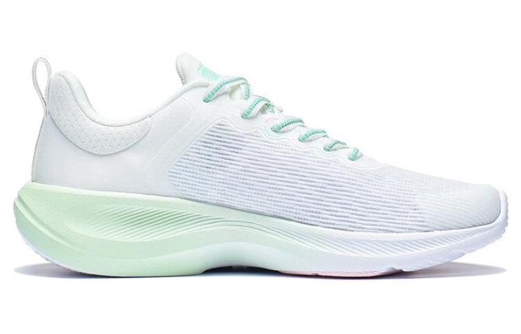 Li Ning Lanying Light Comfortable Textile, TPU Low top Running Shoes Women's White Cyan Pink AFVT012-3