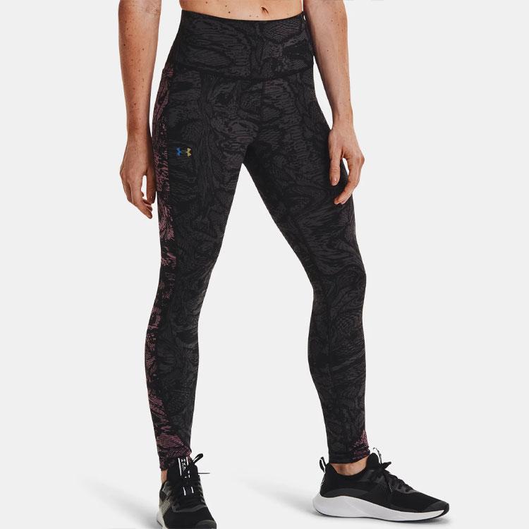 Under Armour Леггинсы для тренировок Rush Casual Printed, женские леггинсы, черные 1365729-001