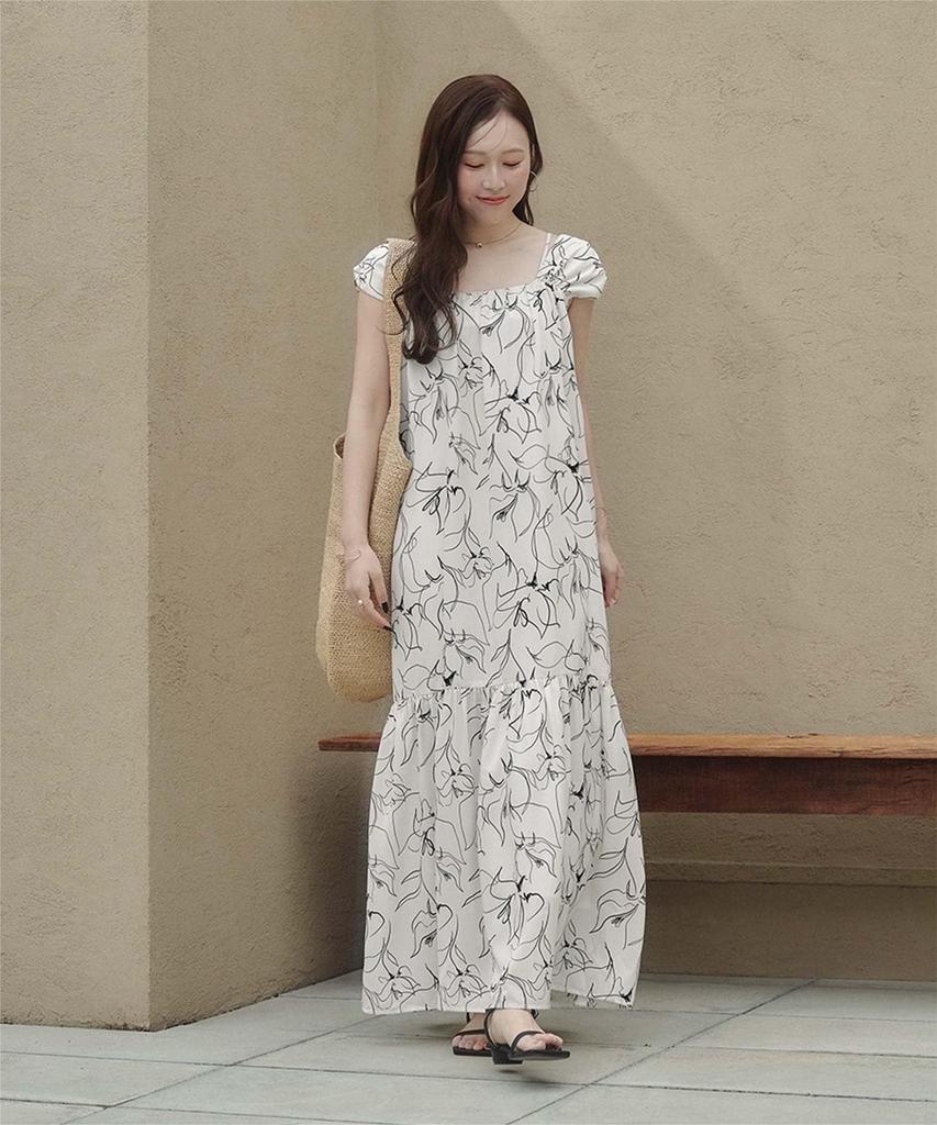 Shoulder Dress AHXP4552 S Ivory [Titivate] 2-way Women's