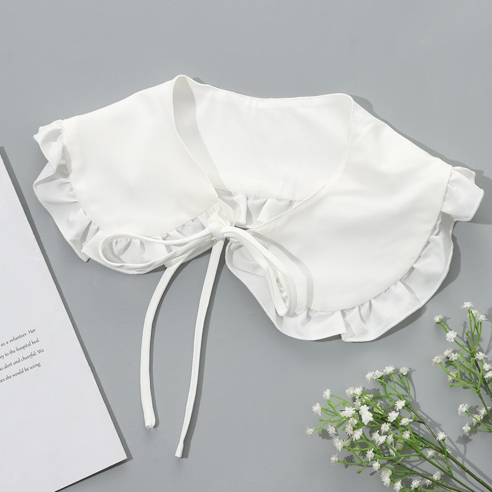 Detachable Vintage Sweet Clothes Accessories Shawl Lapel Blouse Top Shirt False Tie Fake Collar