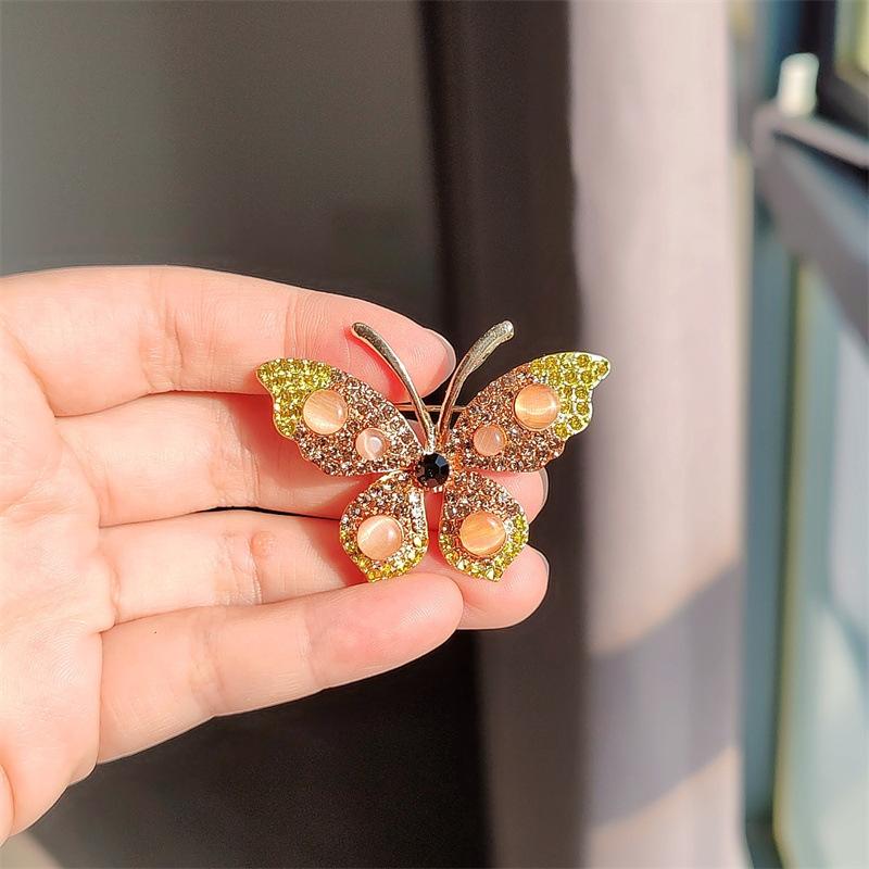 Creative Rhinestone Butterfly Brooch Femininity Fashion Coat Pin Pin Brooch Accessories
