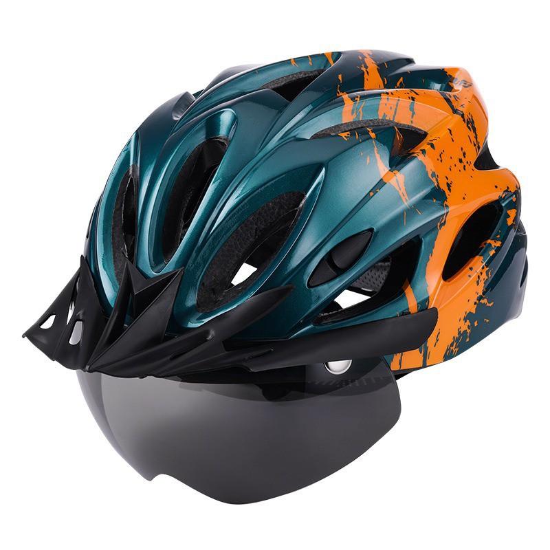 Integrated Cycling Helmet With Magnetic Snap-on Visor Rear LED Light Unisex Mountain Bike Half EPS Foam CE CPSC