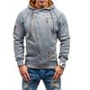 Men Hooded Sweater Fashion Clothing Side Zipper Casual Tops Male Sweatshirt